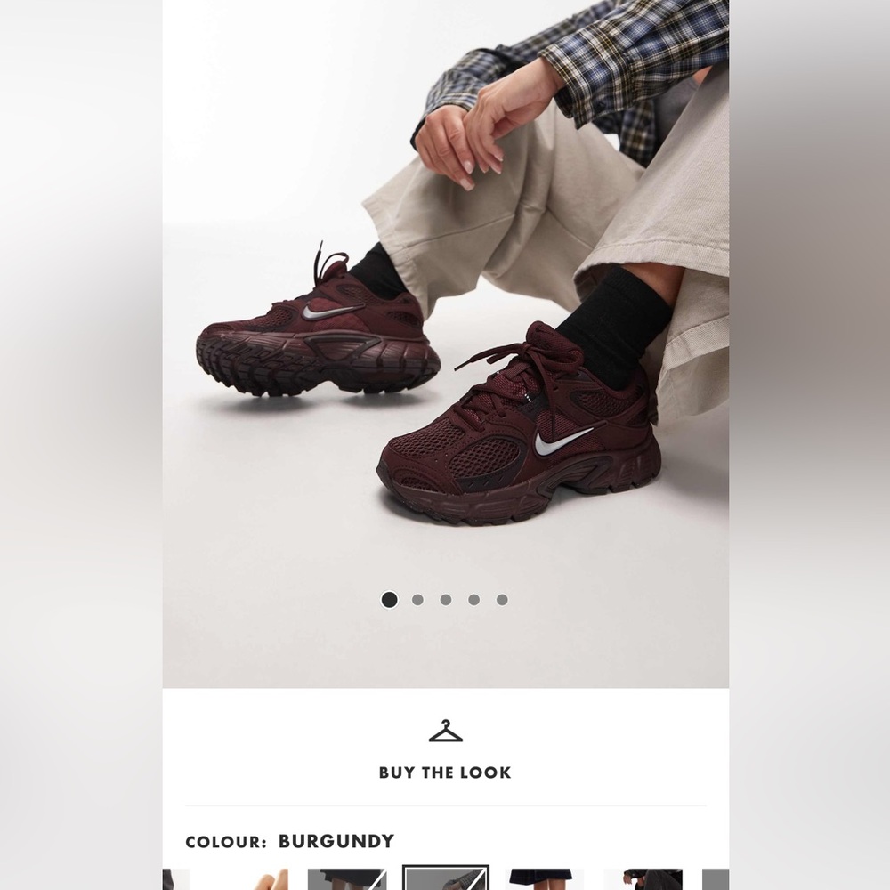 Nike Burgundy Mesh Athletic Sneakers with White Swoosh